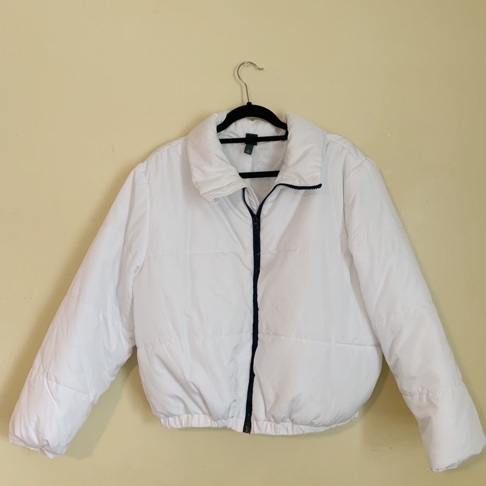 Wild Fable White Puffer Jacket